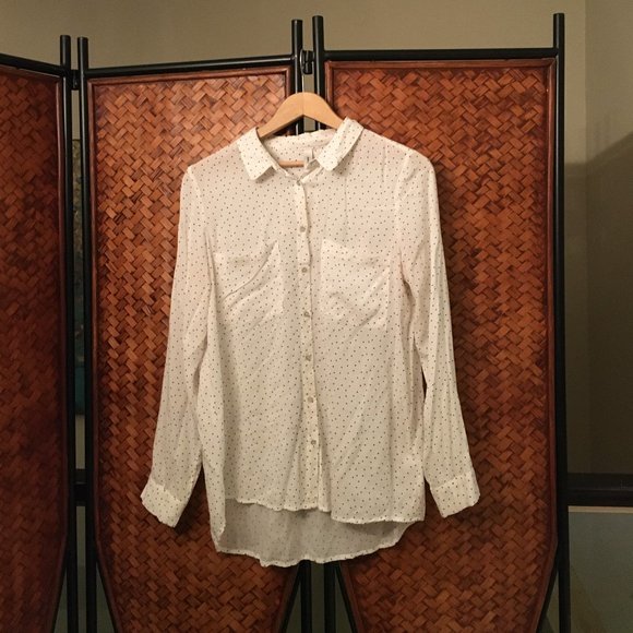 Itty Bitty Polka Dot Button Down Dress Shirt In Medium - Picture 1 of 10